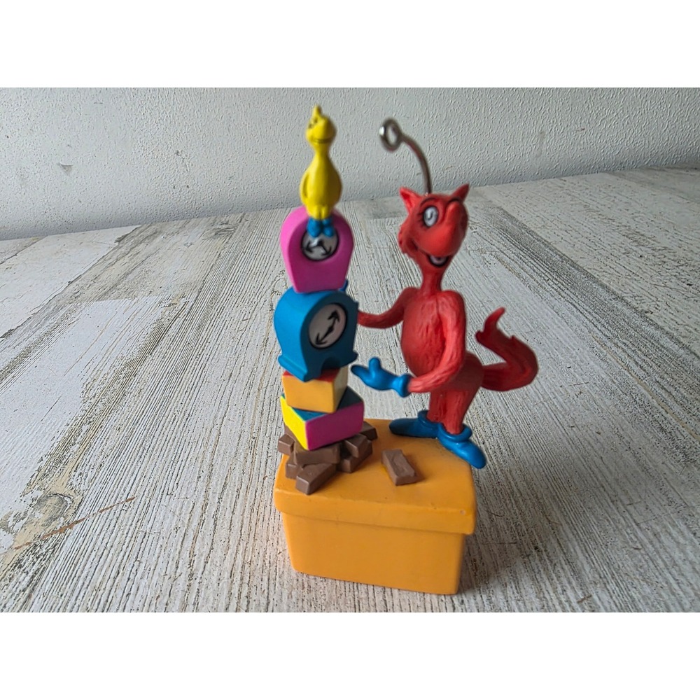 Hallmark 2006 fox socks clock Seuss ornament Xmas tree